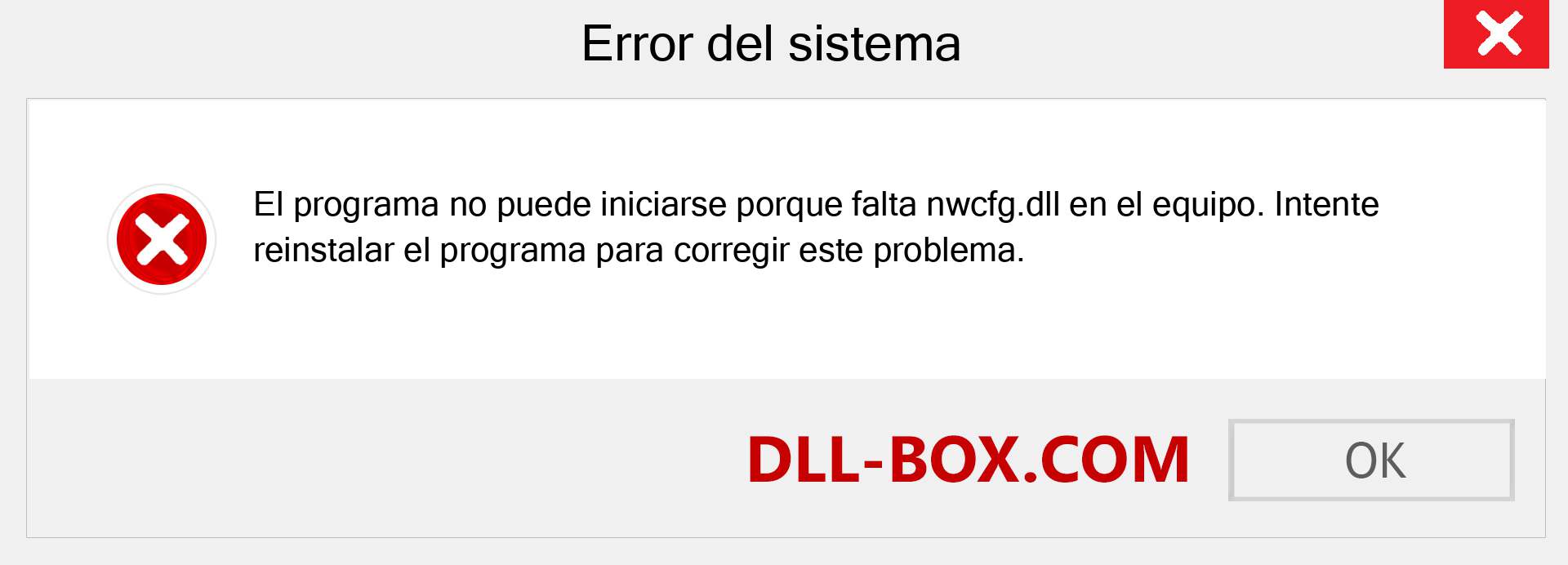 ¿Falta el archivo nwcfg.dll ?. Descargar para Windows 7, 8, 10 - Corregir nwcfg dll Missing Error en Windows, fotos, imágenes